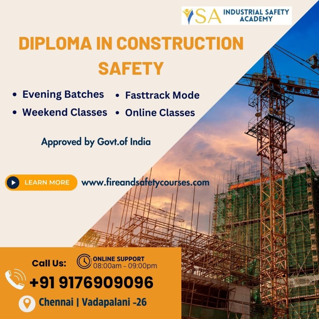 Construction safety courses in chennai, industrial safety course in Chennai,